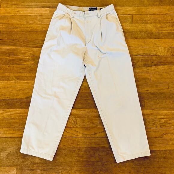 Eddie Bauer relax fit light tan khaki pants size 32 x 30 b19 - Picture 1 of 5
